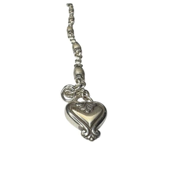Brighton Blaire Heart Charm Bracelet Barrel Link Chain Retired + Heart Tin - Picture 5 of 7